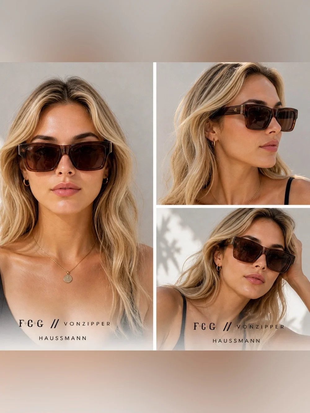 VonZipper Haussmann F+G Sunglasses Brown Oversized
